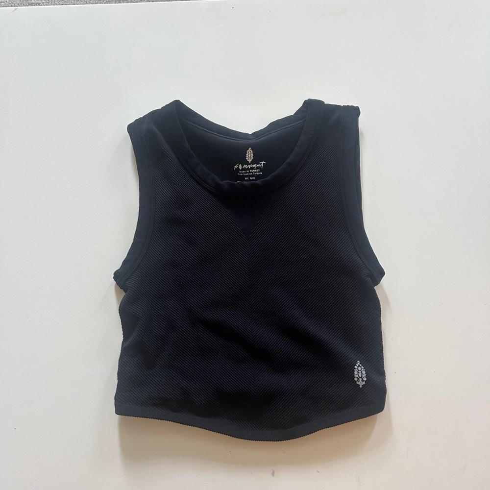Free People Black Athletic Tank Top
